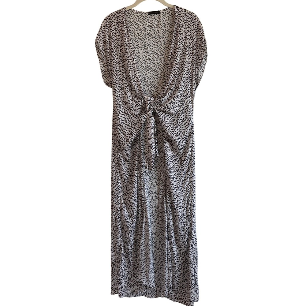 ViX Paula Hermanny Sasha Long Cover Up Size M Tie Front‎ Brazilian Beach Luxury